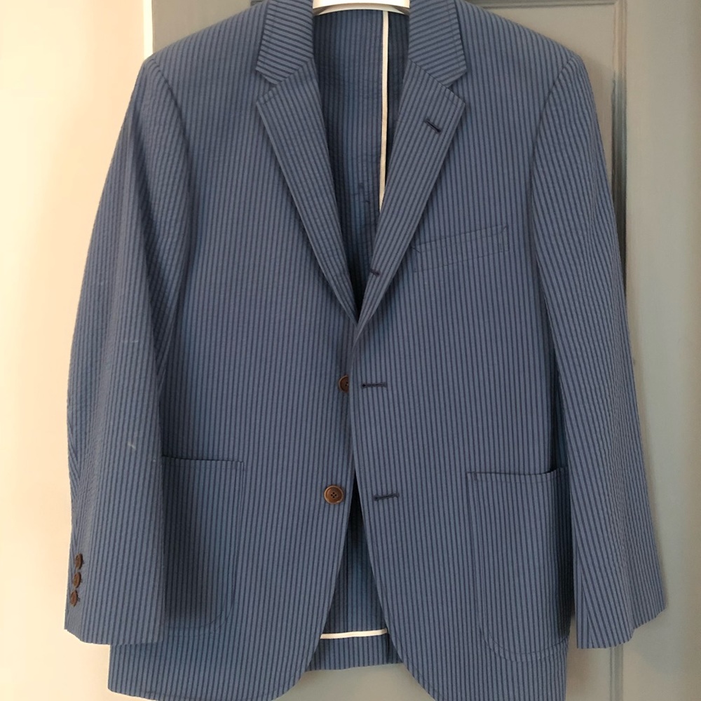 Brooks Brothers 3 Button Roll Blue in Blue Jacket